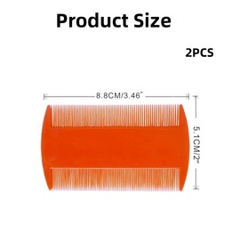 HIDOSNG 4 Pcs Head Hair Comb, 2 Pieces Hair Comb Double Sided 2 Pieces Removal Dandruff Comb with Metal Teeth