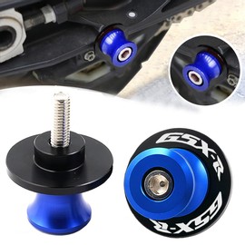 2pcs M8*1.5 Motorcycle Swing Arm Sliders Spools 8mm for Suzuki GSXR 600 750 1992-2024 GSX-R 1000 2001-2024 GSXS 600 750 1000 GSX-8R GSX-8S 2023 -Blue