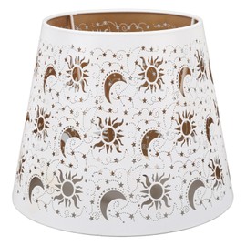 Shadow Lamp Shade, E27/E26 Clip On Table Lampshade, Light Accessories for Table/Floor Light, Sun Moon Star Shadow Lamp Shade