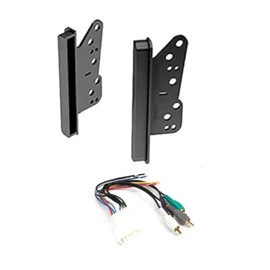 2 Din Car Stereo Radio Install Kit Combo -Made for Toyota: Factory External Amp Vehicles Only: 2000-2005 Celica, 2001-2007 Highlander, 2003-2005 Tundra- no Double cab, 2003-2004 Sequoia