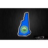 New Hampshire State map Flag Decals & Stickers