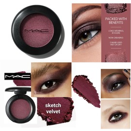 MAC SKETCH VELVET Eye Shadow Full Size 0.05 OZ NIB Burgundy With Red Shimmer