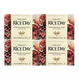 Lion 라이온 라이스데이 쌀 세수 비누 유 100g 4개입 Lion Rice Day Rice Bran Soap 100g 4 Pieces