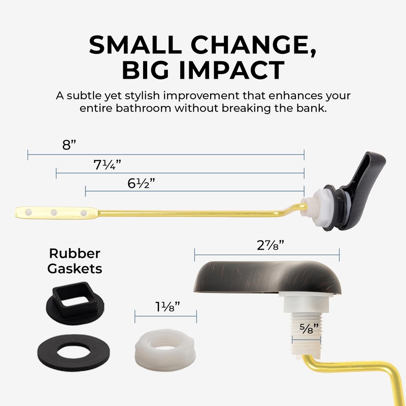 Qualihome Universal Side Mount Toilet Handle Tank Flush Lever Replacement