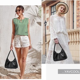 YAVCOOL Small Shoulder Bags for Women Retro Classic Hobo Bag Shoulder Purse Handbag Trendy Underarm Purse