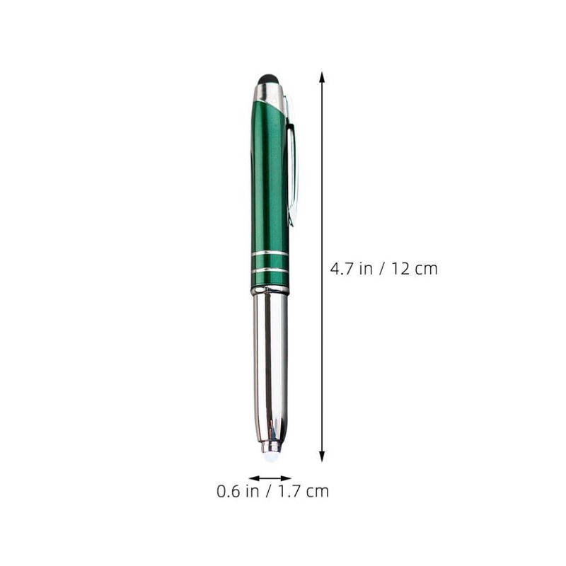 Operitacx LED Ballpoint Pen with Stylus Tip 3Pcs Retractable Lighted
