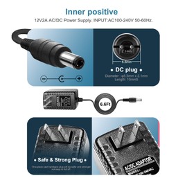 12V AC/DC Charger Power Supply Compatible for Bose SoundLink Mini (1st Gen ONLY), Bose SoundDock XT, Bose Companion 2 Series II III 2 3 PC, G-Project G-Boom G650 Boombox Speaker Adapter Power Cord