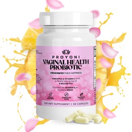 ProYoni ProYoni Vaginal Probiotics for Women, Vaginal Health Supplement - 6 Billion CFU Probiotic for pH Balance, Promote Healthy Vaginal Odor & Vaginal Flora, 60 Count (Pack of 1)