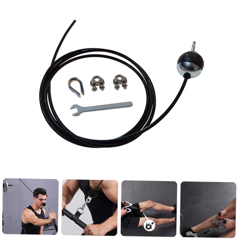 GRIRIW DIY Home Gym Workout Cable Heavy Duty PU Coated