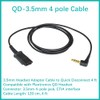3.5mm Headset Adapter Cable Compatible with Plantronics QD for Android