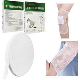 Eowppue 1PCS Elastic Mesh Bandage Breathable Tube Cover Elastic support bandage for fixing wound dressings.