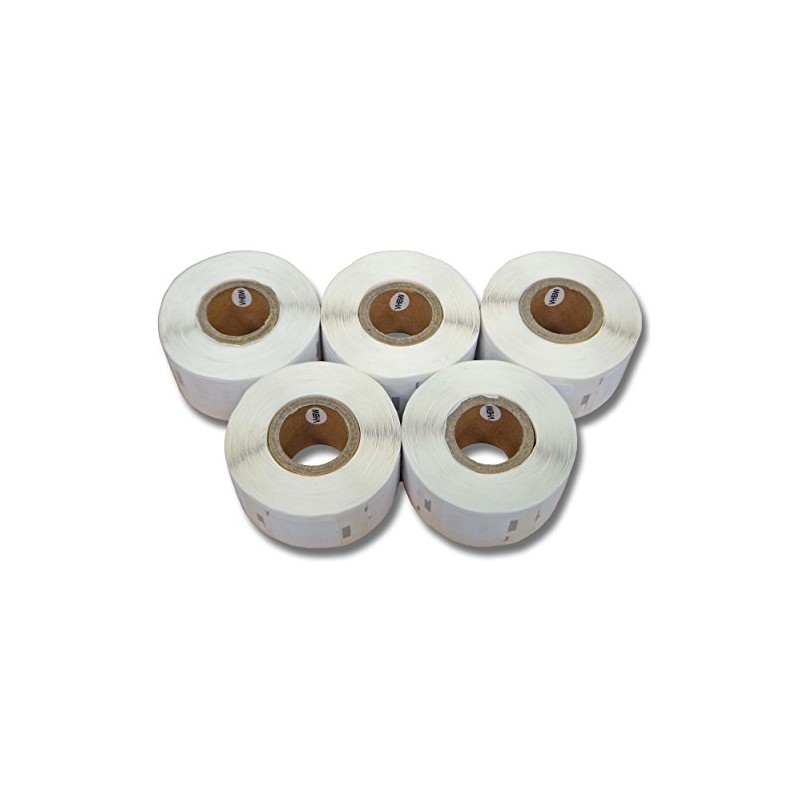 vhbw Set of 5 label rolls 12 mm x 24