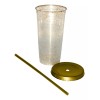 Innova 5 Vasos Reusables Con Popote Glitter 24 Oz
