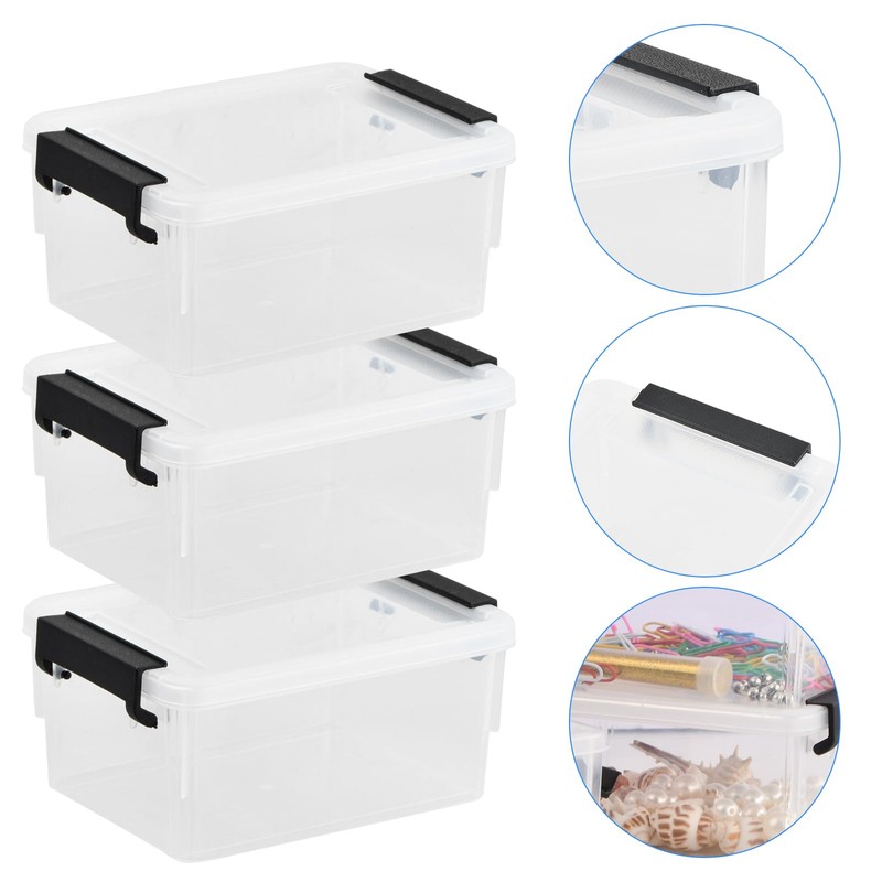 Dewocke Storage Box with Lid, Small, Set of 6 Mini