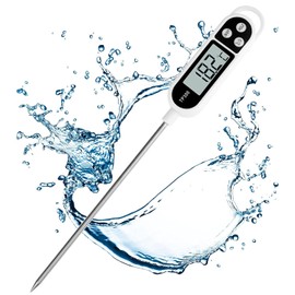 Digital kitchen Thermometer Cooking food, Instant Read Meat Thermometers with LCD Screen, Thermometer with Probe Tip Cover, °F/°C Button for Hot Beverage, Kitchen Cooking, BBQ, Water, Meat, Milk.