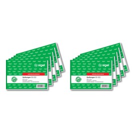Sigel SD022 Invoice Books 'Quittung' ('Invoice') Simple Text Pack of 10 [German Import]