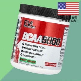 Evolution Nutrition BCAA Amino Acid BCAA 5000 Cherry Limeade 8.78oz 249g EVL / 에블루션 뉴트리션 BCAA 아미노산 BACC5000 체리 라임에이드 8.78온스 249g EVL