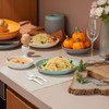 Luckore 10 inch Deep Dinner Plates Set of 8 Wheat