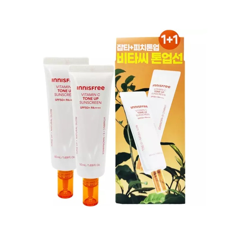 Innisfree 이니스프리 비타C 잡티 톤업선크림 50ml 2개 SPF50+ Innisfree Vita