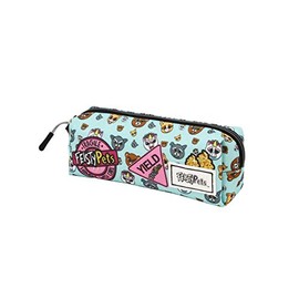 Feisty Pets Glenda Glitterpoop-Quadrat HS Pencil Case, Multi-Colour, multicoloured, Square HS Pencil Case Glenda Glitterpoop