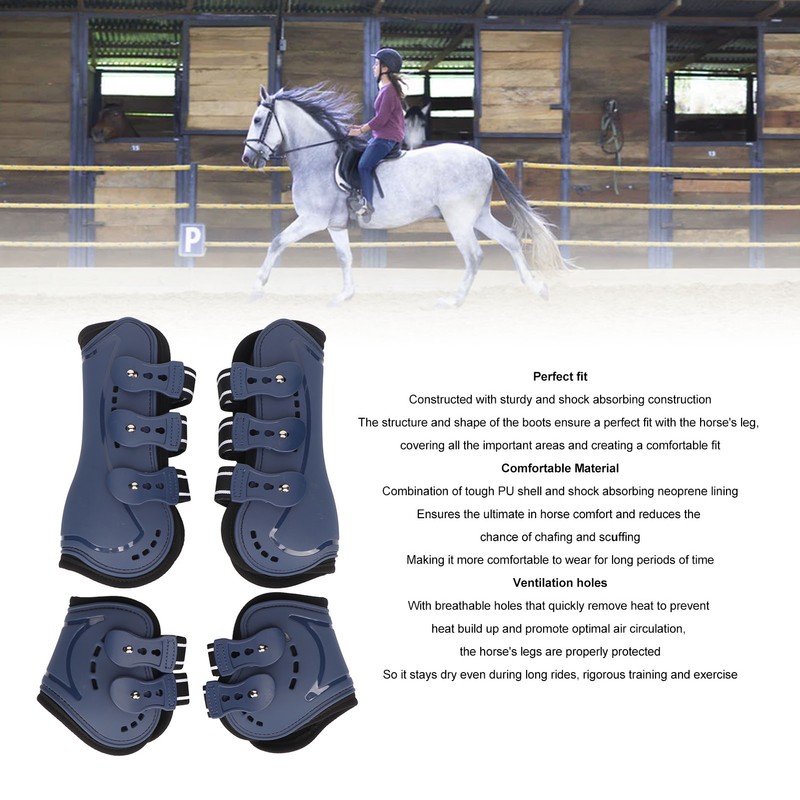 Horse Tendon Boots Adjustable Open Front Fetlock Boot Breathable Protective