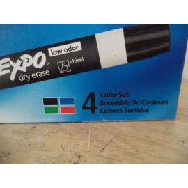 EXPO 2 EXPO Low-Odor Dry Erase Markers,Chisel Tip, Assorted Colors U GET 2 - 4-Count