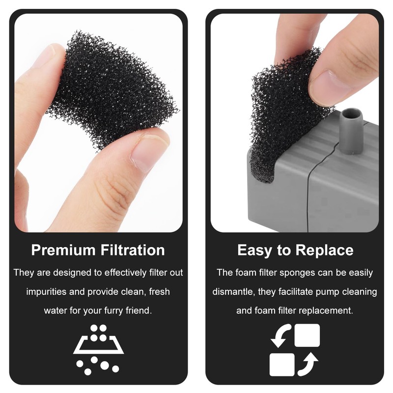 30pcs Pet Fountain Replacement Filter, Cat Drink Water Filter Replace