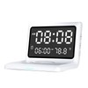 Multifunctional Digital Mirror Clock 15W Wireless Charging Alarm Clock with