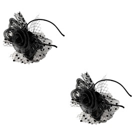 FRCOLOR 2 Pcs Hair Accessory Girl Net Gauze Hair Hoop Stylish Headband Party Headdress Photo Props