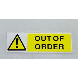 Out of Order Sticker Waterproof Outdoor Vinyl Sticker 150 x 45 mm