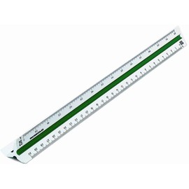 Rumold 150/150KE/DIN/30 Triangular Architect's Scale 30 cm Engineer DIN Plastic White