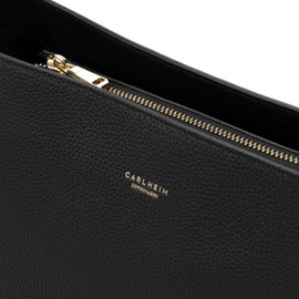 Carlheim, Gotland Genuine Leather Collection, Victoria Genuine Leather Handbag (Black), black