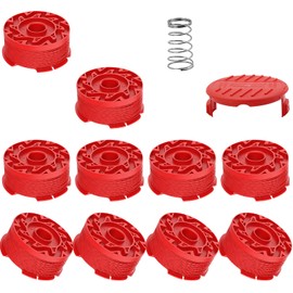 CMZST080 CMZST0803 Spool Compatible with CMCST910 Series Craftsman Weed Wacker String Trimmer and CMZST120SC Cover Cap, Replacement Spool Refills Twist line 20Feet 0.080" (10 Spools, 1 Cap, 1Spring)