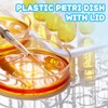 60 Pack Plastic Petri Dishes with Lids,60 x 15 mm