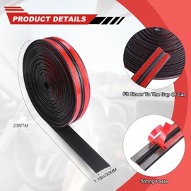 Storystore Car Windscreen Rubber Seal 30mm x 7m Windscreen Seal Strip T-Shape Rubber Sealing Strip for Automotive Door Window Car Edge Weatherstrip Strip Seal