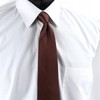 Stylish Plain Zipper Tie, Brown