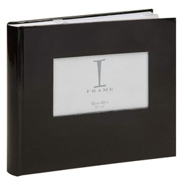 Photo Album 160 4x6 Black Landscape Pictures - Memories Slip in Photos with Personalising Window