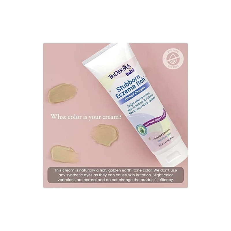 TriDerma Baby Stubborn Eczema Itch Relief Cream Soothing for Sensitive