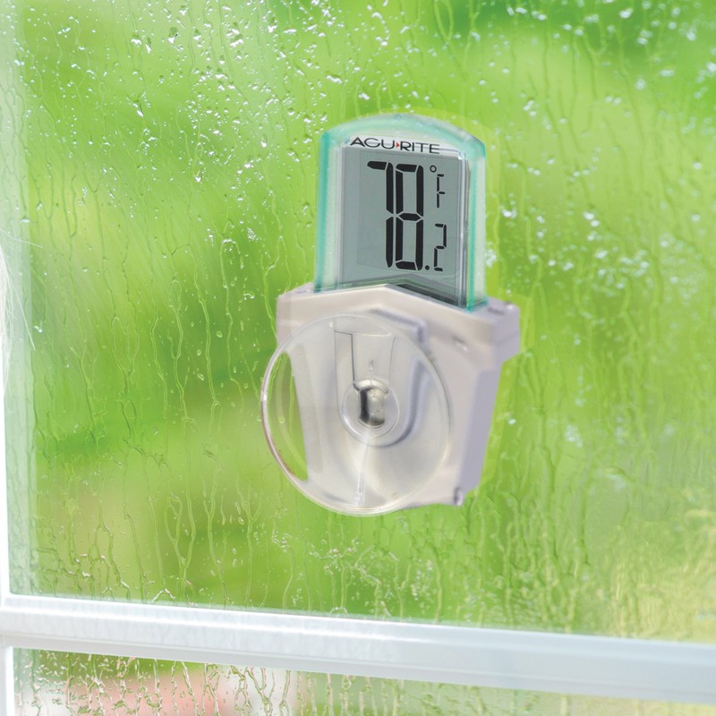 AcuRite 00799HDSBA1 00799 Digital Outdoor Window Thermometer, White, 0.2