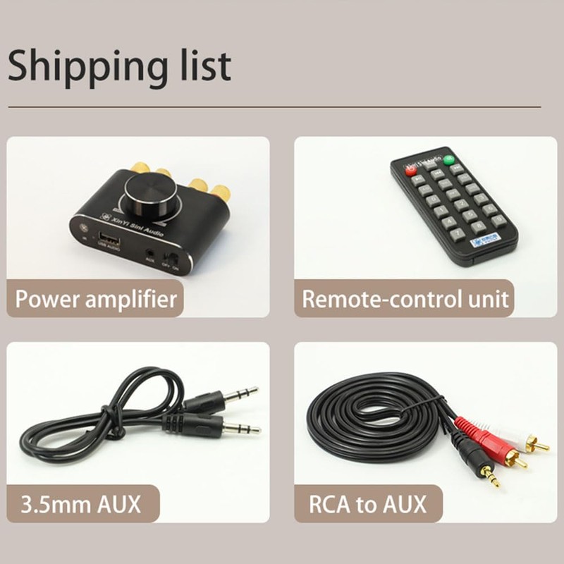 ERYUE 50W + 50W BT 5.1 Audio Power Amplifier Portable