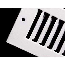 HVAC Premium 4" x 12" [Duct Opening] Toe Kick Vent Grille - HVAC Register Cover [Outer Dimensions: 5.5 X 13.5] - White