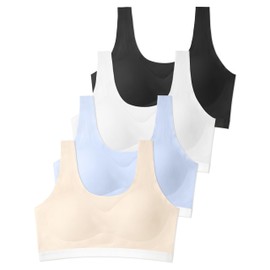 SALIA GIRL Training Bras for Girls 10-16 Wide Straps Sports Seamless Girls Bras with Breathable Removeable Pads