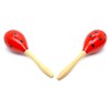 Adult Maracas, Red Wood, Spanish Maracas Red Colour of Dots,