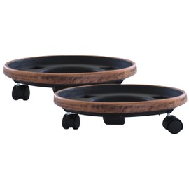 Kedi Heavy Duty Plant Caddy with Wheels, More Load-Bearing, Planter Tray, Flowerpot Water Saucer, Suitable for Gardens, Balconies, Courtyards, Outdoor Sturdy Rolling Plastic Plant Dolly (Copper)