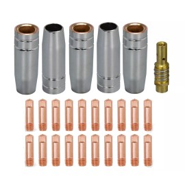 PlasmaDyn Vulcan Titanium MIG Max 140 215 OmniPro 220 Torch 63793 63616 63617 63792 63621 - 22-pk .030" Tips + Nozzles