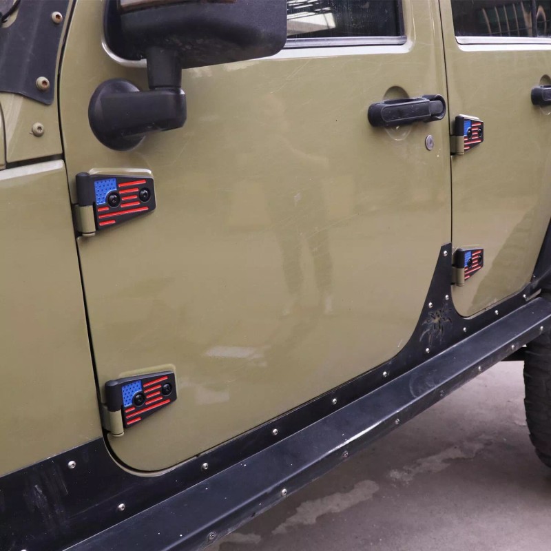 BESTAOO 8Pcs Black Replacement Side Door Hinge Kit For Jeep