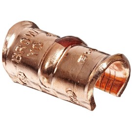 Burndy YC4L12 Thin-Wall Copper C-Tap, 6, 5, 4 Accommodates Run, 8-6, 12-8 Accommodates Tap, 1.18" Length