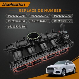 06J133201BH Engine Intake Manifold W/Solenoid Valve Gaskets & Sensor Replacement for VW Jetta EOS Passat Tiguan GTI CC Beetle A3 TT Q3 2.0 TSI 06J133185DE 06J133201AS 06J133201BD 06J133201AL