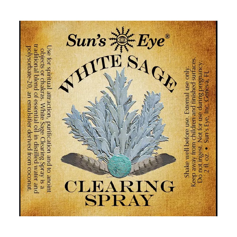 Sun's Eye White Sage Clearing Spray, Sun's Eye Mystic Blends