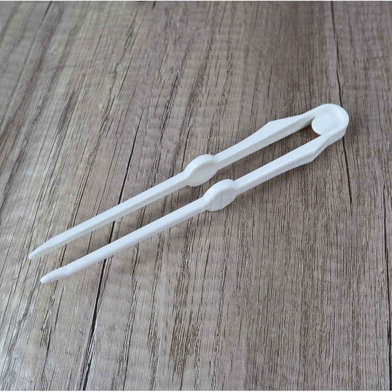 Chip Tongs Salad Food Clip (White, 18CM)